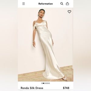 Ronda silk reformation dress in white